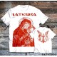 BATUSHKA LITOURGIYA RED MARY OFFICIAL WHITE T-SHIRT