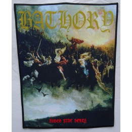 Bathory Blood Fire Death Backpatch  Giant Back Patch Rückenaufnäher Aufnäher