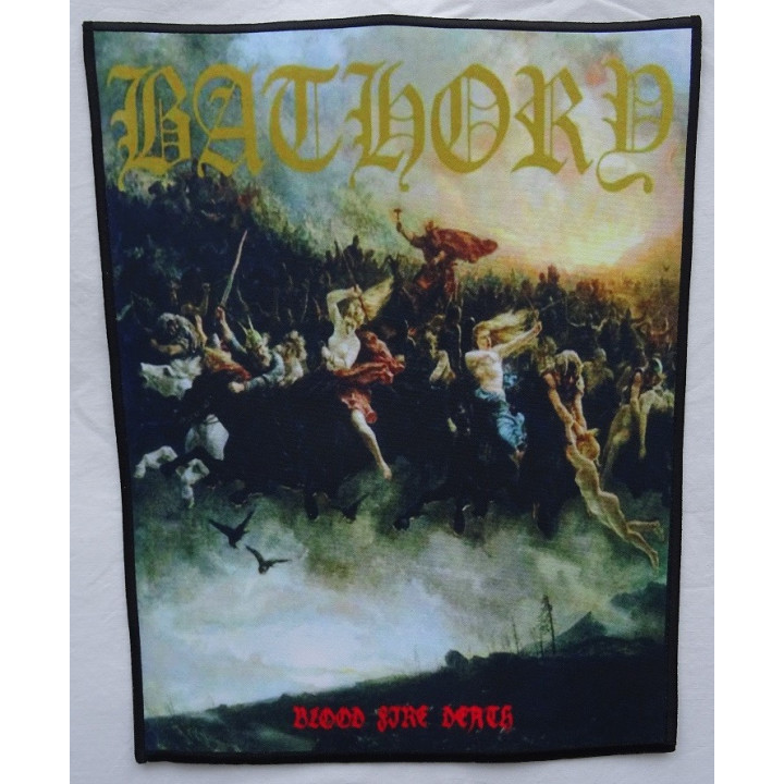 Bathory Blood Fire Death Backpatch  Giant Back Patch Rückenaufnäher Aufnäher