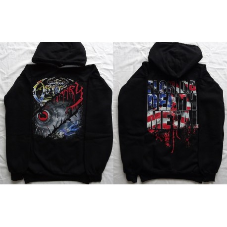 Obituary Florida Death Metal Classic Set Slowly We Rot Cause of Death The End Complete Hoodie Kapuzenjacke Hooded Sweatshirt