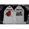 Metallica Jump In The Fire Kill 'Em All  Official Longsleeve T-Shirt White / Black Sleeve Classic Thrash Metal