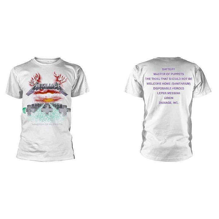 METALLICA Official Master of Puppets White Official T-Shirt