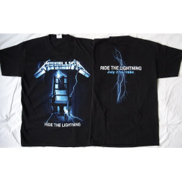 Metallica Ride the Lightning July 27th 1984 Official T-Shirt Classic Thrash Metal REAL PHOTO ! (NO PHOTO SHOP !)