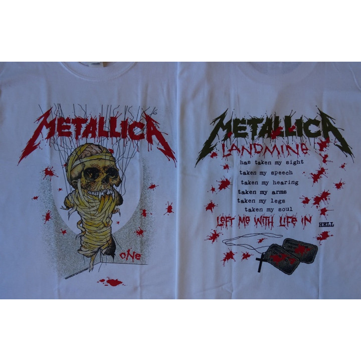 Metallica One Landmine ... And Justice For All Official Original T-Shirt Classic Thrash Metal
