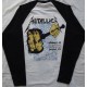 Metallica …And Justice for All Official Longsleeve T-Shirt White / Black Sleeve Classic Thrash Metal