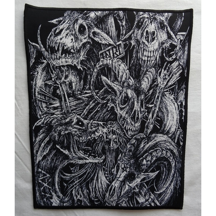 INCANTATION INRI GOAT Blasphemous Cremation Backpatch Giant Back Patch Rückenaufnäher Aufnäher