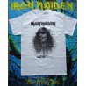 IRON MAIDEN Official Black Ink Clansman White T-Shirt Black Ink Collection 