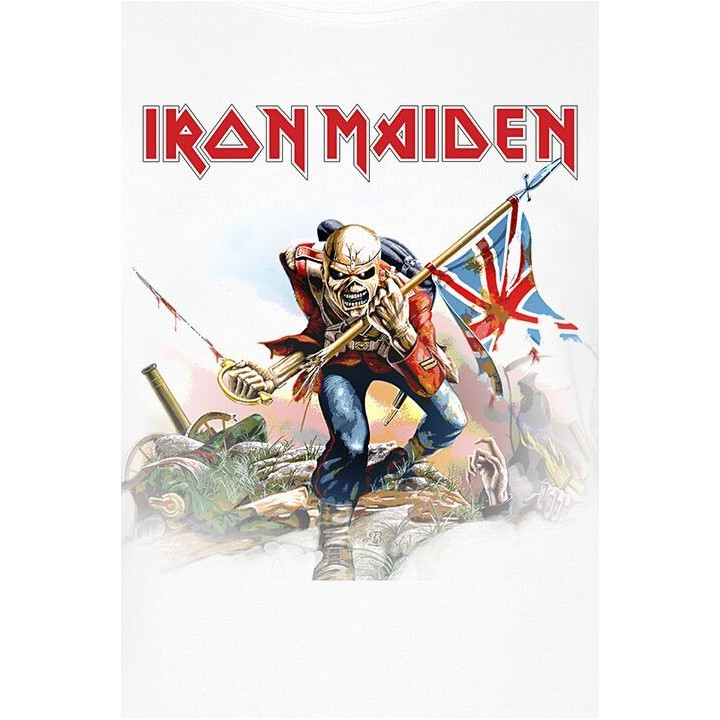 IRON MAIDEN Official The Trooper White GIRLY WOMEN T-shirt