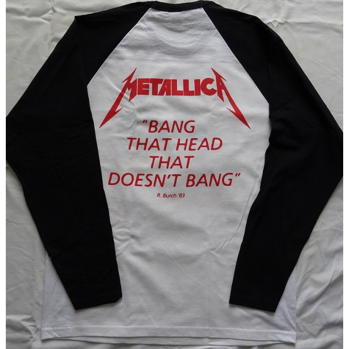Metallica Kill 'Em All Official Longsleeve White/Black Sleeve Classic