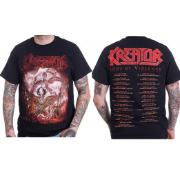 KREATOR OFFICIAL Gods of Violence 2017 Europe Tour T-Shirt
