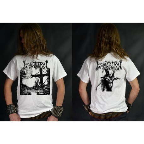 INCANTATION Entrantment of Evil Official Merchandise Luxi Artwork White T-Shirt