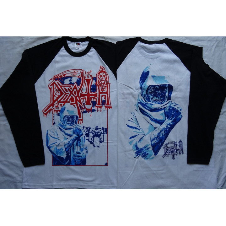 Death Leprosy Official Longsleeve T-Shirt White / Black Sleeve Classic Death Metal Cult Legend Album 1988