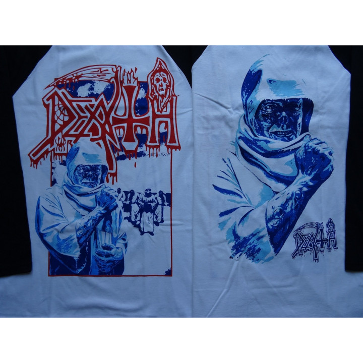 Death Leprosy Official Longsleeve T-Shirt White / Black Sleeve Classic Death Metal Cult Legend Album 1988