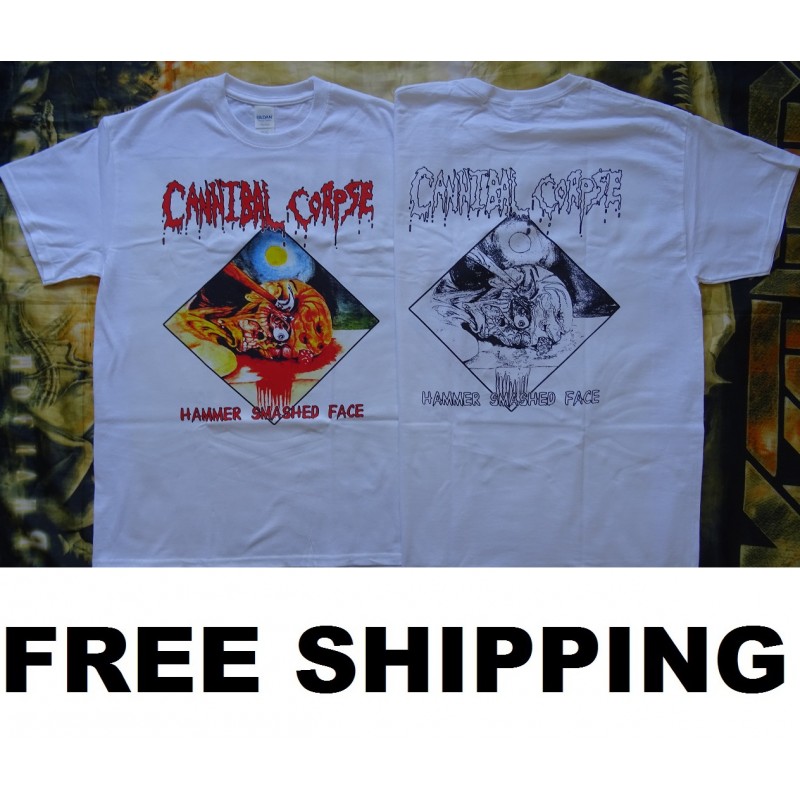 CANNIBAL CORPSE HAMMER SMASHED FACE This Tour Men's White T Shirt FREE SHIPPING