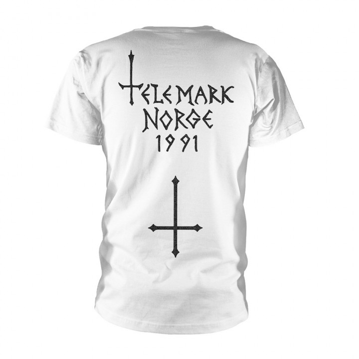 Emperor Old School Logo Official White T-Shirt Telemark Norge 1991