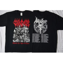 Vader Before The Age of Chaos Tour 2015 Official T-Shirt Vader Legions Since 1983