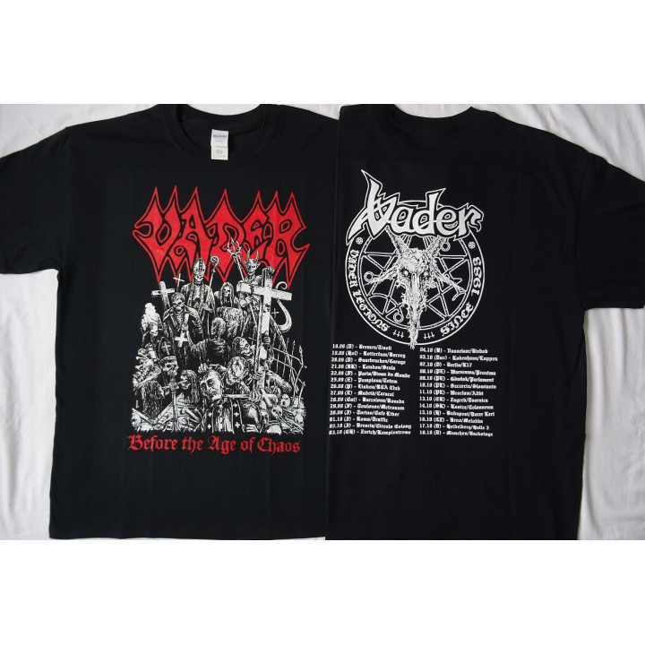 Vader Before The Age of Chaos Tour 2015 Official T-Shirt Vader Legions Since 1983