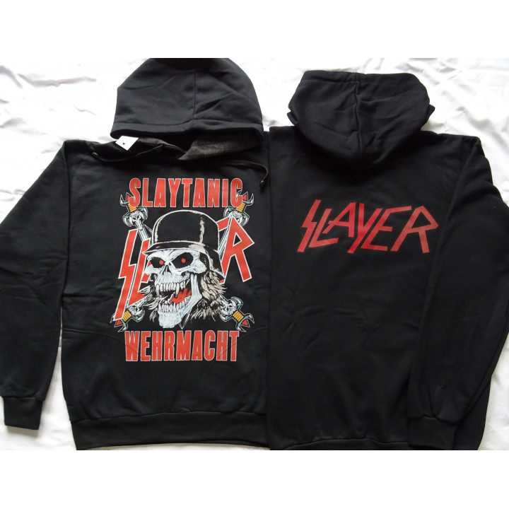 Slayer Slaytanic Wehrmacht Thrash Metal Old Skull 1988 Black New Hoodie Hooded All Size Alle Größe