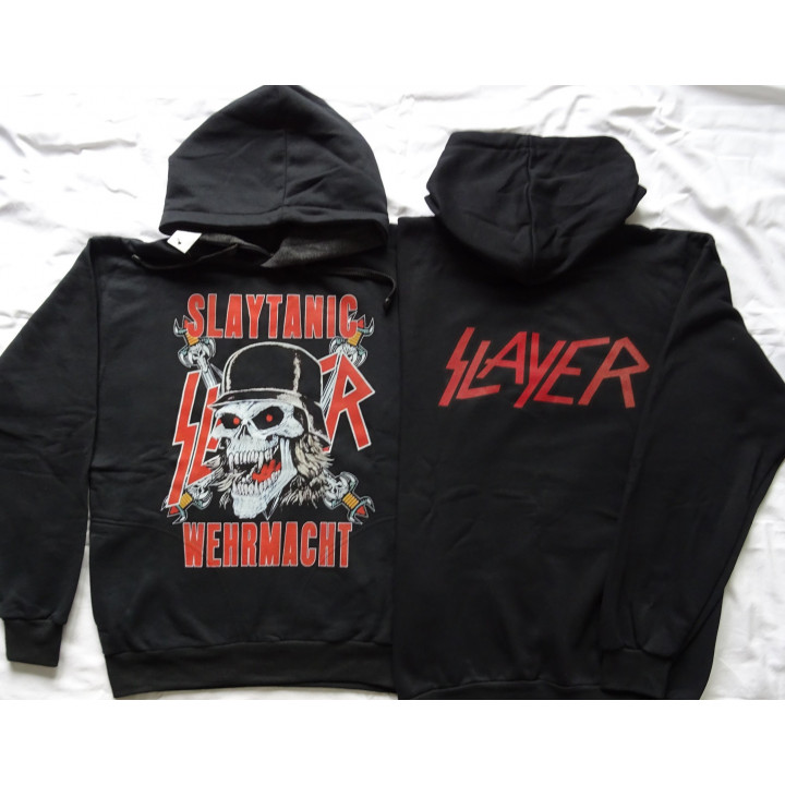 Slayer Slaytanic Wehrmacht Thrash Metal Old Skull 1988 Black New Hoodie Hooded All Size Alle Größe