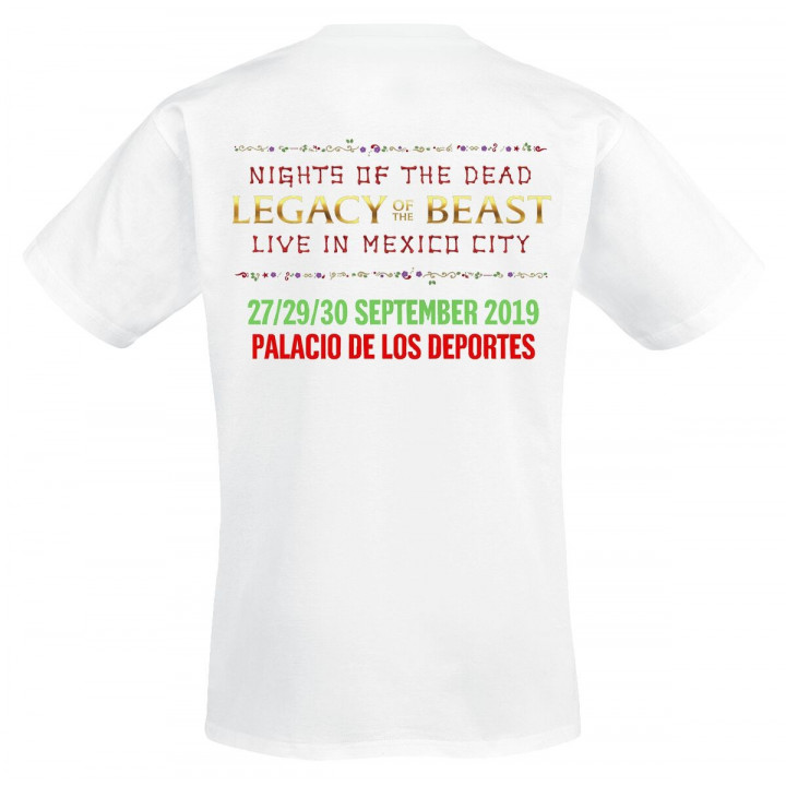 Iron Maiden Nights Of The Dead Legacy Of The Beast Live In Mexico Official T-Shirt Free Shipping !