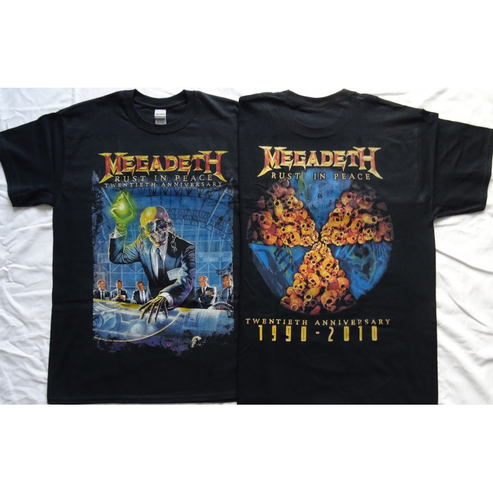 Megadeth Rust in Peace 20th Anniversary 1990 - 2010 Official T-Shirt Twentieth Anniversary Rust in Peace 