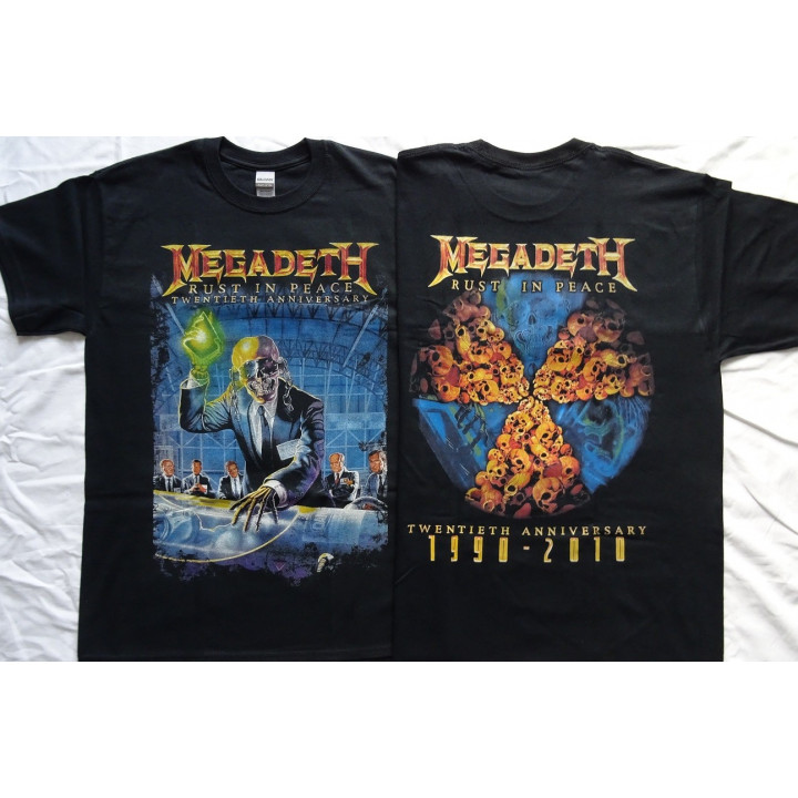 Megadeth Rust in Peace 20th Anniversary 1990 - 2010 Official T-Shirt Twentieth Anniversary Rust in Peace 