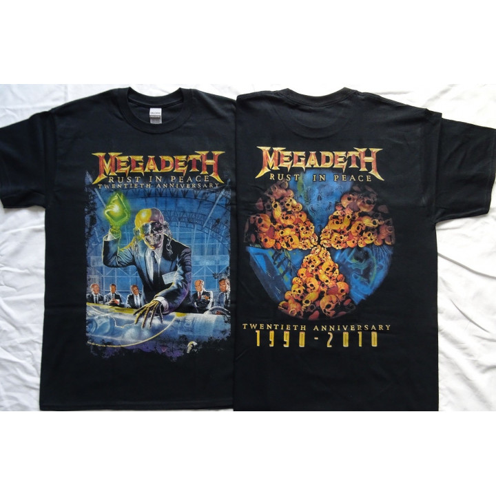Megadeth Rust in Peace 20th Anniversary 1990 - 2010 Official T-Shirt Twentieth Anniversary Rust in Peace 
