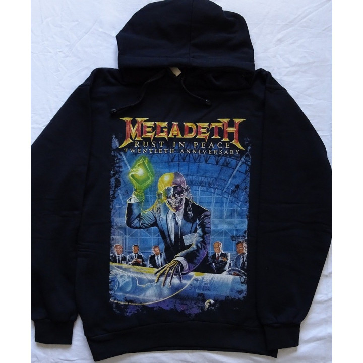 Megadeth Rust in Peace 20th Twentieth Anniversary Official Hoodie Kapuzenjacke All Print 