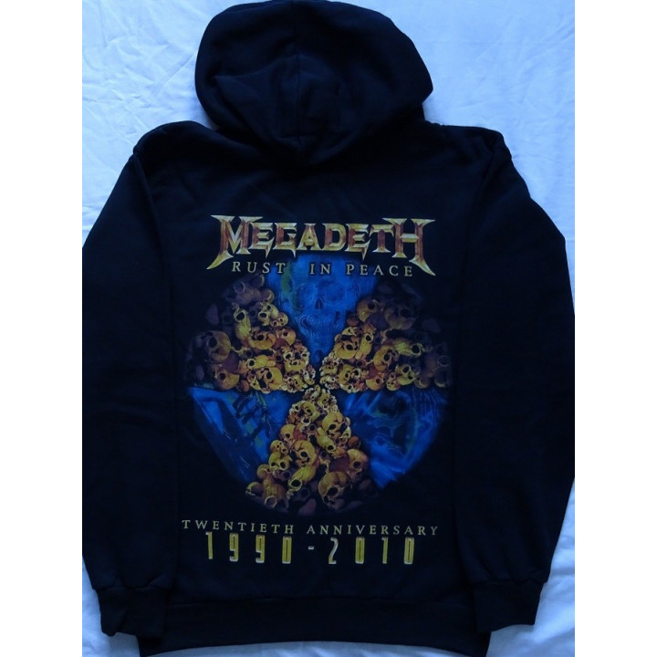 Megadeth Rust in Peace 20th Twentieth Anniversary Official Hoodie Kapuzenjacke All Print 