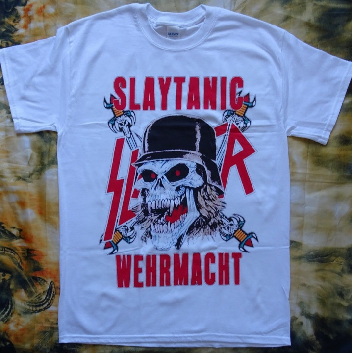 Slayer Slaytanic Wehrmacht Free Shipping Thrash Metal Band Retro 1988 White New T-Shirt