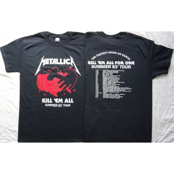 Metallica KillEmAll Tour 1983 Official Licensed T-Shirt Free Shipping