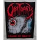 OBITUARY Cause of Death Death Metal Backpatch Giant Back Patch Rückenaufnäher Aufnäher