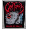 OBITUARY Cause of Death Death Metal Backpatch Giant Back Patch Rückenaufnäher Aufnäher