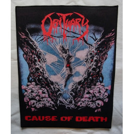 OBITUARY Cause of Death Death Metal Backpatch Giant Back Patch Rückenaufnäher Aufnäher