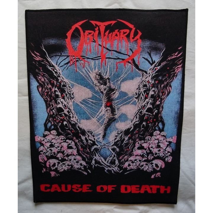 OBITUARY Cause of Death Death Metal Backpatch Giant Back Patch Rückenaufnäher Aufnäher