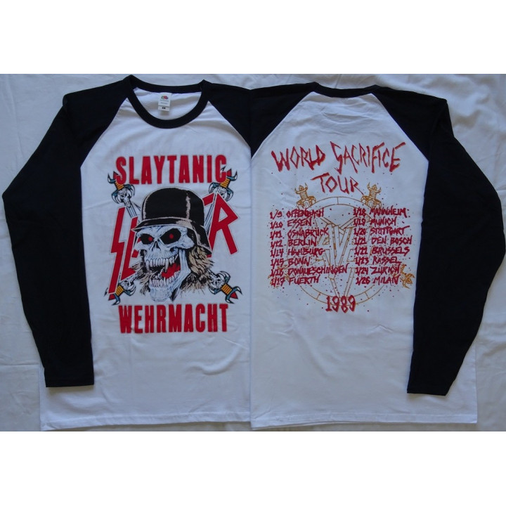 Slayer Slaytanic Wehrmacht World Sacrifice Tour 1989 Longsleeve Free Shipping !