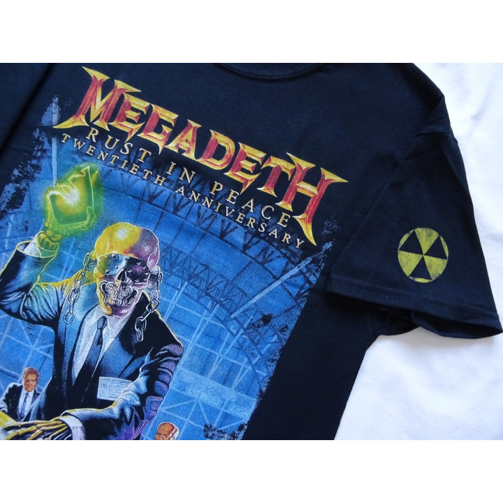 Megadeth Rust in Peace 20th Anniversary 1990 - 2010 Official T-Shirt Twentieth Anniversary Rust in Peace Radioactive  