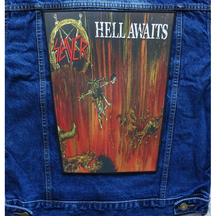 SLAYER Hell Awaits Backpatch Giant Back Patch Rückenaufnäher Aufnäher 