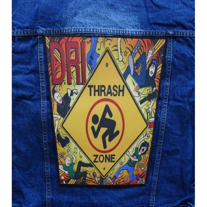 D.R.I. DRI Thrash Zone Dirty Rotten Imbeciles Backpatch Giant Back Patch Rückenaufnäher Aufnäher 