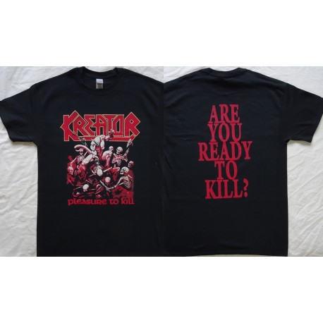 Kreator Pleasure to Kill Official Original T-Shirt Are You Ready To Kill ? Thrash Metal Cult Album