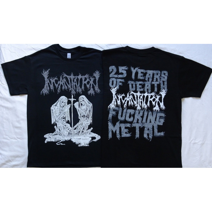 Incantation Deliverance of Horrific Prophecies Official T-Shirt Official Merchandise 25 Years Of Death Fucking Metal