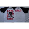 Slayer Slaytanic Wehrmacht Thrash Metal Old Skull 1988 Official Baseball White Black T-Shirt 