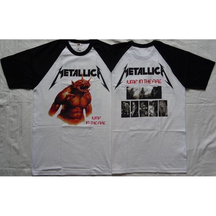 Metallica Jump In The Fire Kill 'Em All Official Original Baseball T-Shirt Classic Thrash Metal