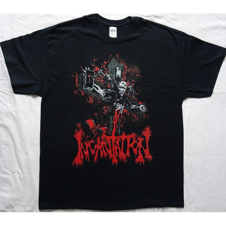 Incantation Dirges Of Elysium Emaciated Holy Figure Official T-Shirt Death Fucking Metal