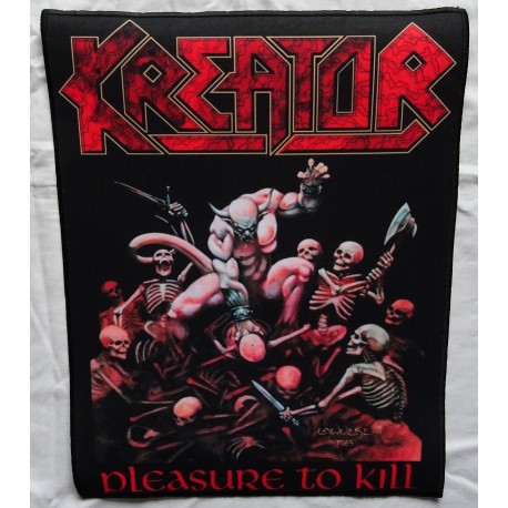 Kreator Pleasure To Kill Old Skull Thrash Metal Back Patch Giant Back Patch Rückenaufnäher Aufnäher