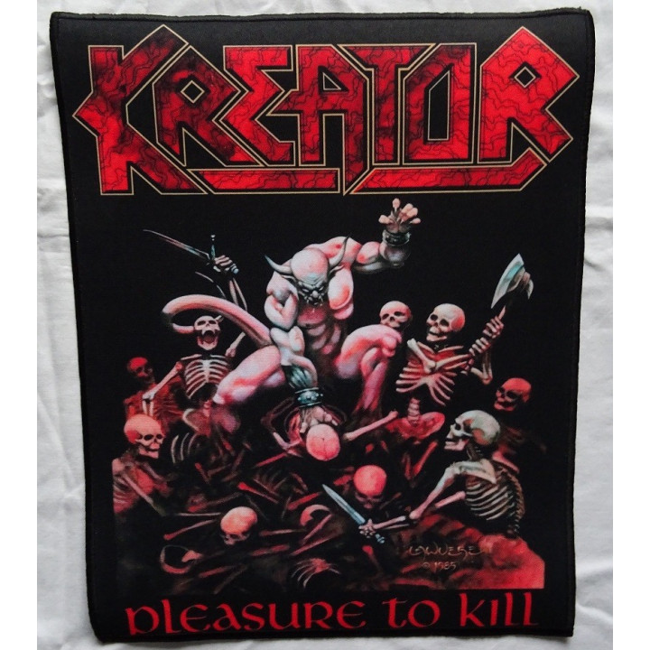 Kreator Pleasure To Kill Old Skull Thrash Metal Back Patch Giant Back Patch Rückenaufnäher Aufnäher