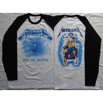 Metallica Ride the Lightning Official Original Longsleeve T-Shirt Classic Thrash Metal REAL PHOTO ! (NO PHOTO SHOP !)