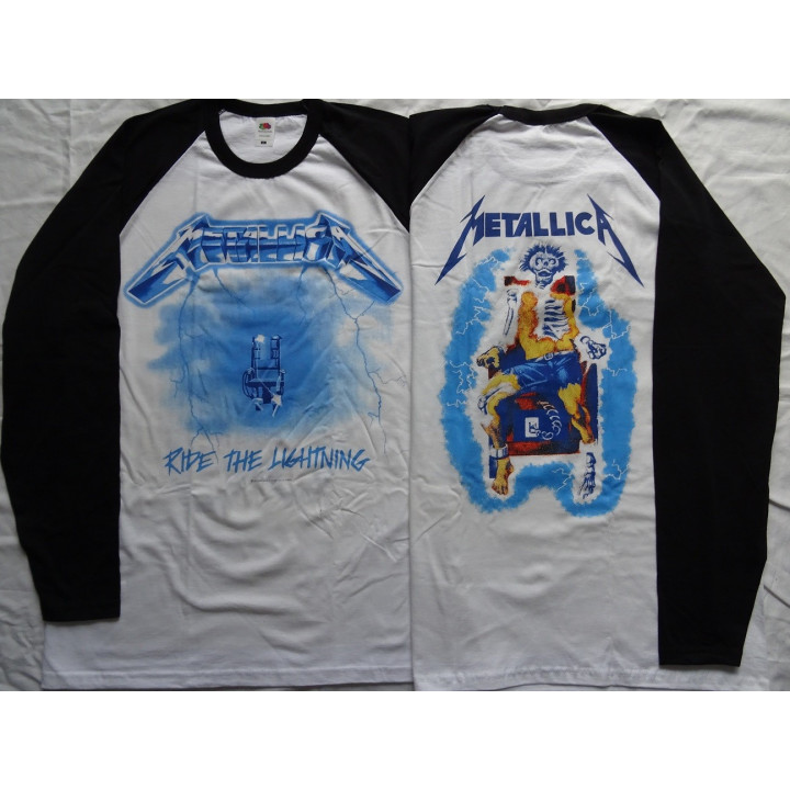 Metallica Ride the Lightning Official Original Longsleeve T-Shirt Classic Thrash Metal REAL PHOTO ! (NO PHOTO SHOP !)
