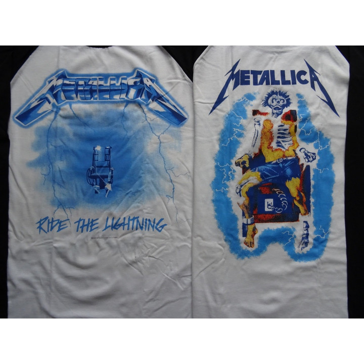 Metallica Ride the Lightning Official Original Longsleeve T-Shirt Classic Thrash Metal REAL PHOTO ! (NO PHOTO SHOP !)