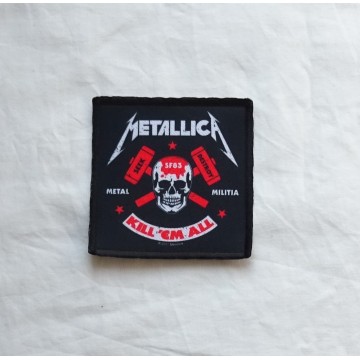 Metallica Metal Militia Patch Kill ’Em All Backpatch Rückenaufnäher Aufnäher